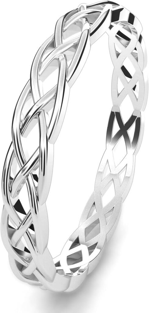 925 Sterling Silver Celtic Knot Eternity Band Ring