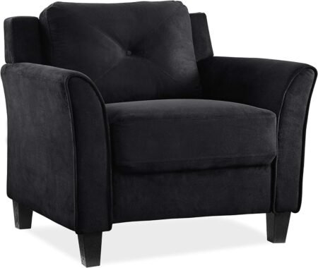 lifestyle solutions harrington armchair 354 w x 320 d x 327 h black