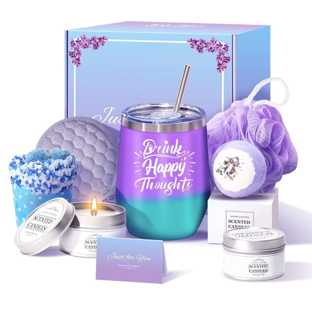 Loncaster Birthday Gifts for Women Friendship, Unique Self Care Gifts for Women Who Have Everything, Spa Relaxing Gifts Basket for Women Mom Sister Teen Girls, Personalized Christmas Gifts for Women