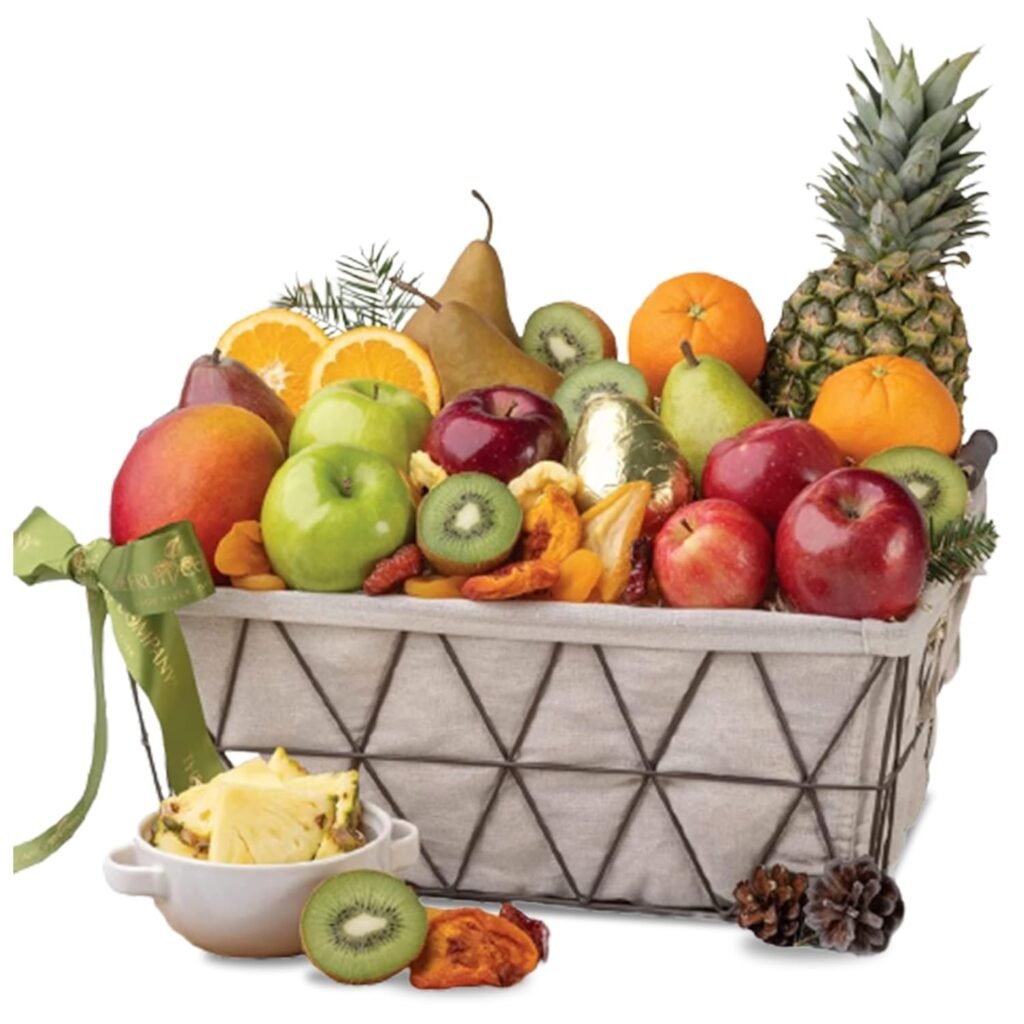 The Fruit Company Orchard Celebration Fruit Basket, Fresh Fruit Basket for Any Occasion, Birthday Gifts for Women and Men