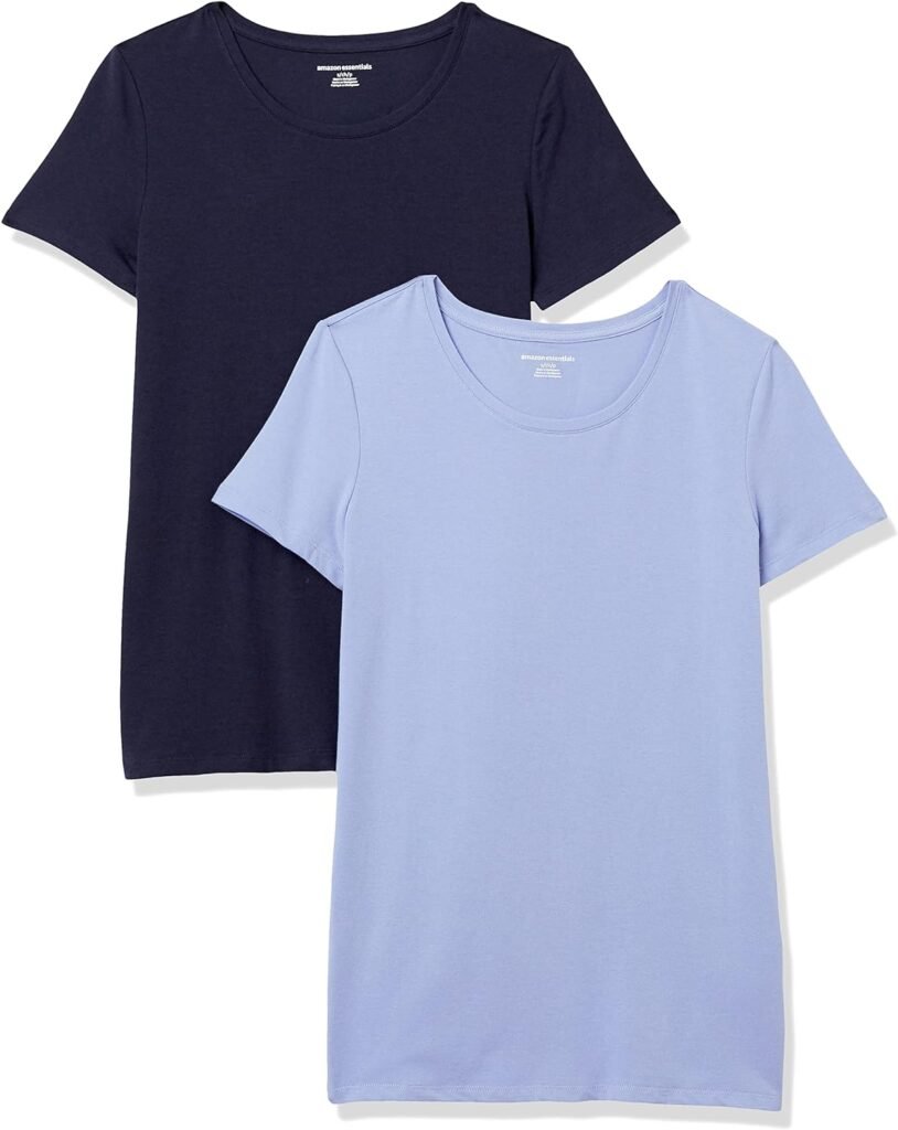 Amazon Essentials Womens Classic-Fit Short-Sleeve Crewneck T-Shirt, Multipacks