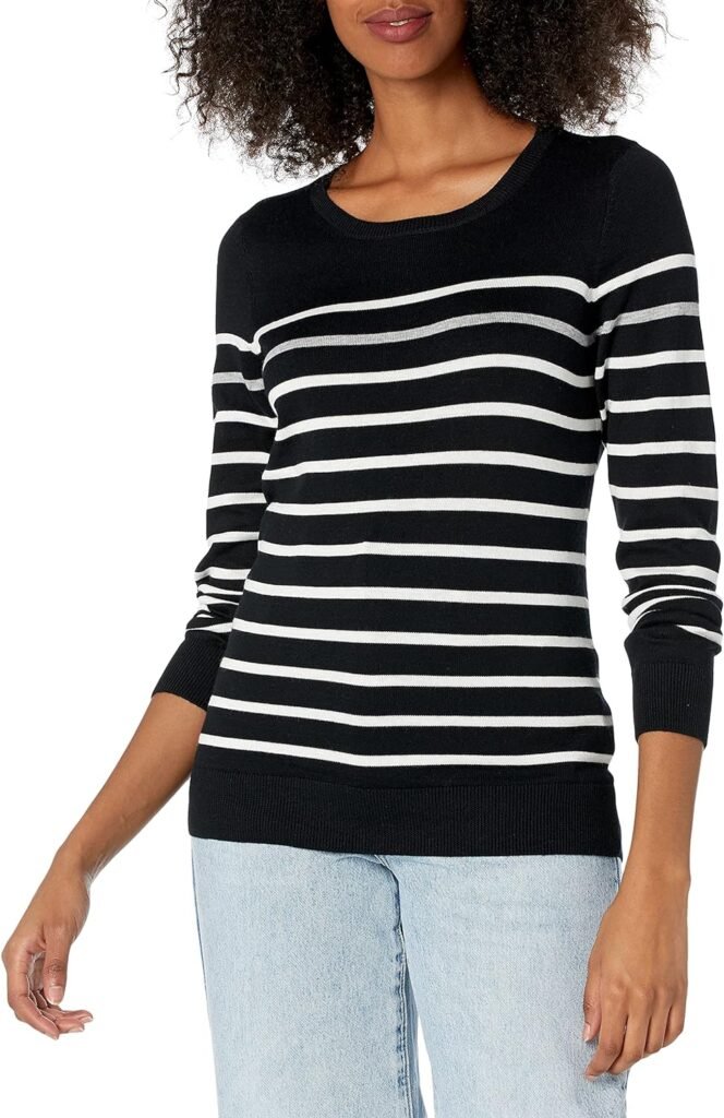 Amazon Essentials Womens Long-Sleeve Lightweight Crewneck Sweater (Available in Plus Size)
