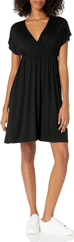 Amazon Essentials Womens Surplice Dress (Available in Plus Size)