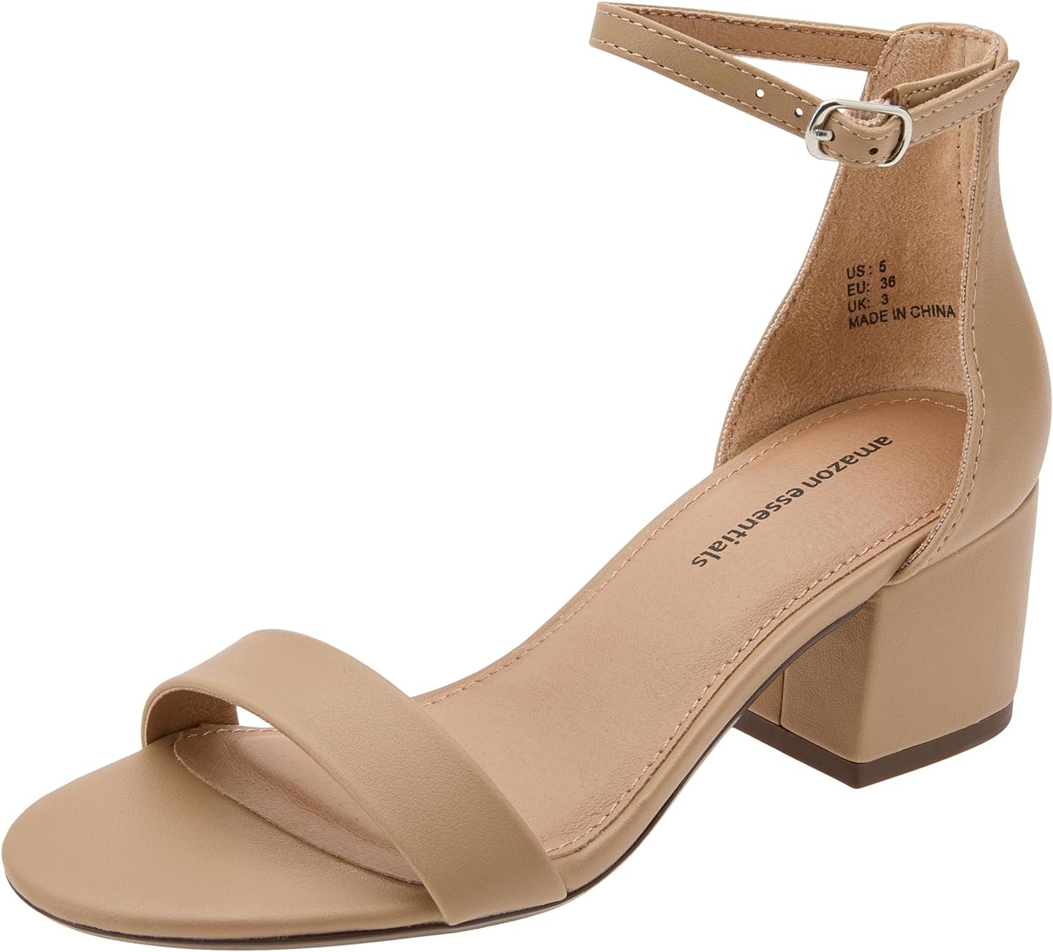 Amazon Essentials Womens Two Strap Heeled Sandal