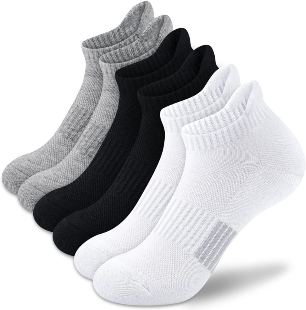 Amutost Ankle Socks Womens Athletic Running Comfort Ankle Socks Cushioned 3/5/6Pairs