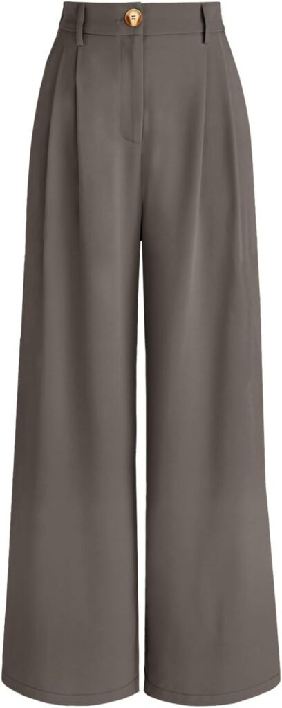 AUTOMET Women Wide Leg Dress Pants High Waisted Loose Fit Business Casual Work Trousers with Pockets 2024
