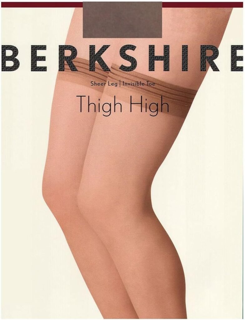 Berkshire womens All Day Sheer Thigh Highs - Invisible Toe Pantyhose, Pale Taupe, C-D US