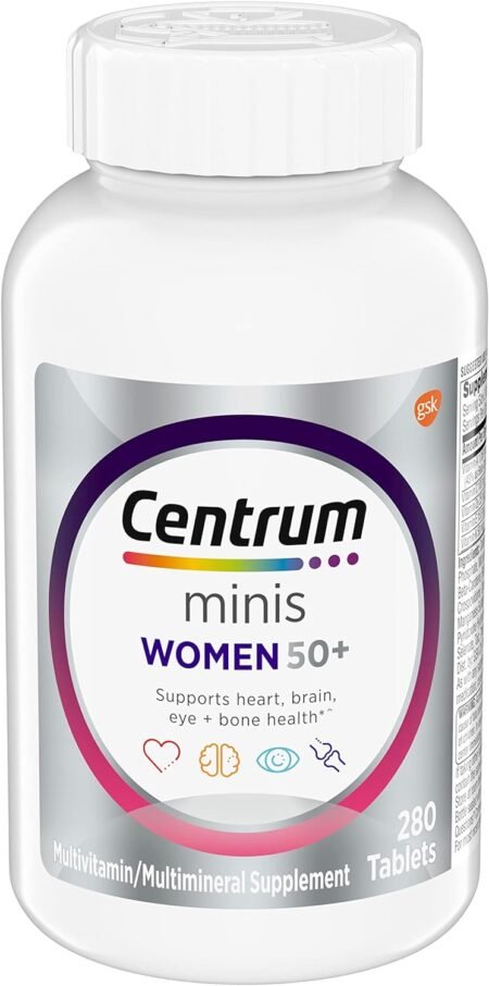 centrum minis silver womens multivitamin for women 50 plus multimineral supplement with vitamin d3 b vitamins non gmo in 4