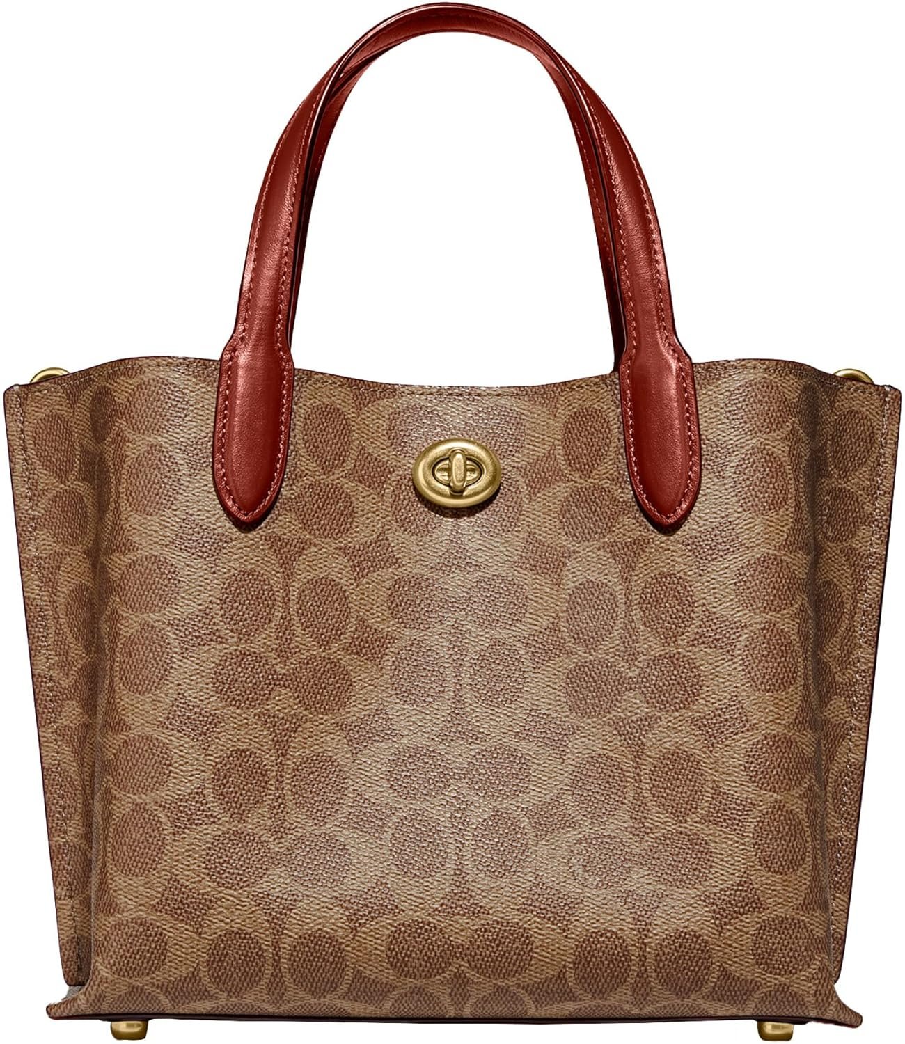 Coach Womens Coated Canvas Signature Willow Tote 24