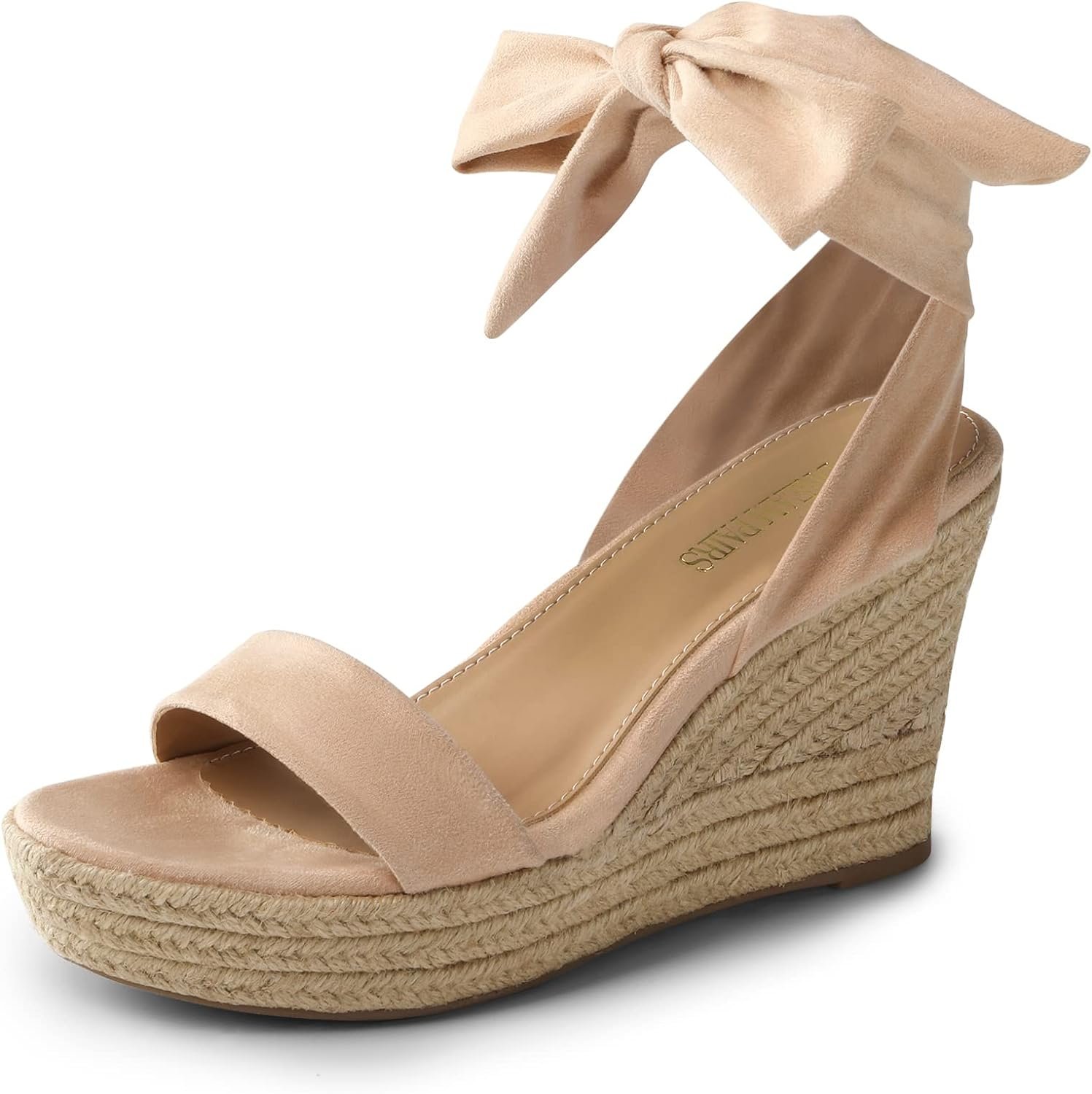 DREAM PAIRS Womens Open Toe Espadrilles Wedges Tie Lace Up Cute Ankle Strap Platform Sandals Dressy Shoes
