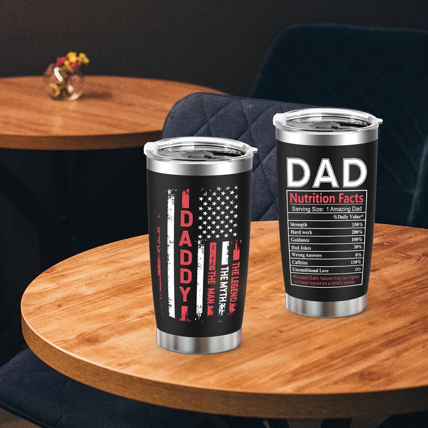 Fathers Day Dad Gifts from Daughter Son Wife, Gifts for Dad Stepdad Father in Law Him Husband New Dad Daddy Grandpa Uncle, Birthday Christmas Anniversary Fathers Day Presents - 20 oz Tumbler