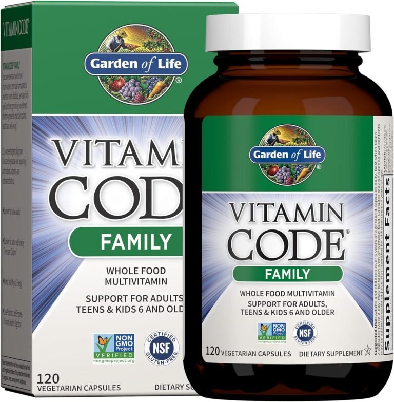 garden of life multivitamin for women men kids age 6 and up vitamin code family multi 120 vegetarian capsules whole food