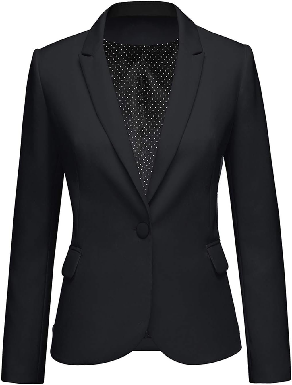 GRAPENT Womens Business Casual Pockets Work Office Blazer Back Slit Jacket Suit