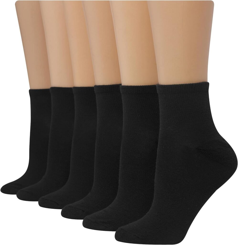Hanes Womens 6-Pair Comfort Fit Ankle Socks