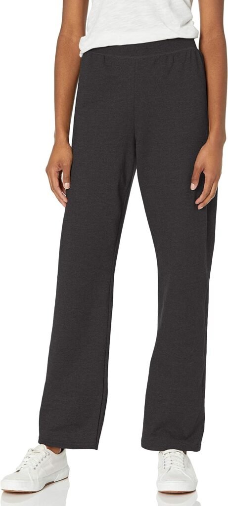 Hanes womens Ecosmart Fleece Petite Sweatpants, Open Bottom Sweatpants, Petite Sizes, 28.5