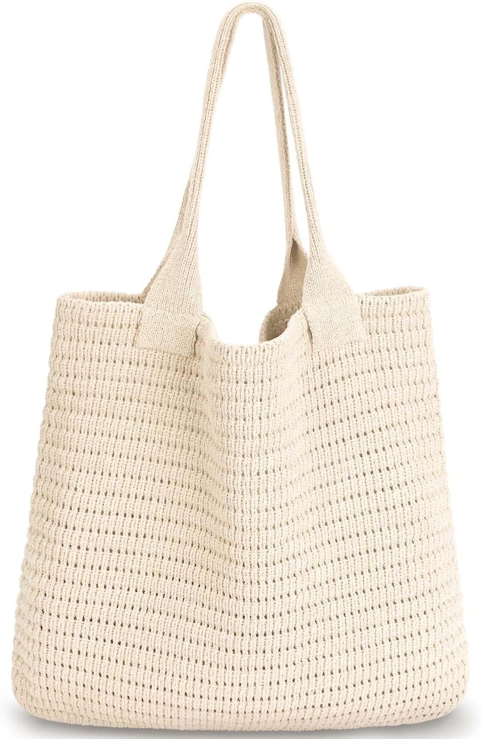 hatisan Crochet Bags for Women Large Tote Bag Aesthetic Handbag Shoulder Bag Hippie Bag Knit Bag