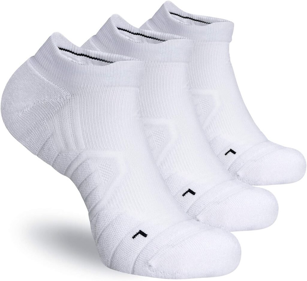 Hylaea Athletic Running Socks Cushion Padded Moisture Wicking Low Cut