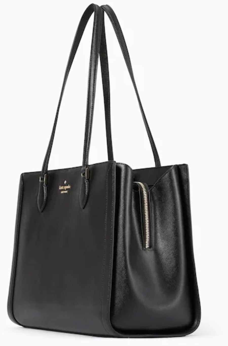 Kate Spade Madison Saffiano East West Leather Laptop Tote (Black)