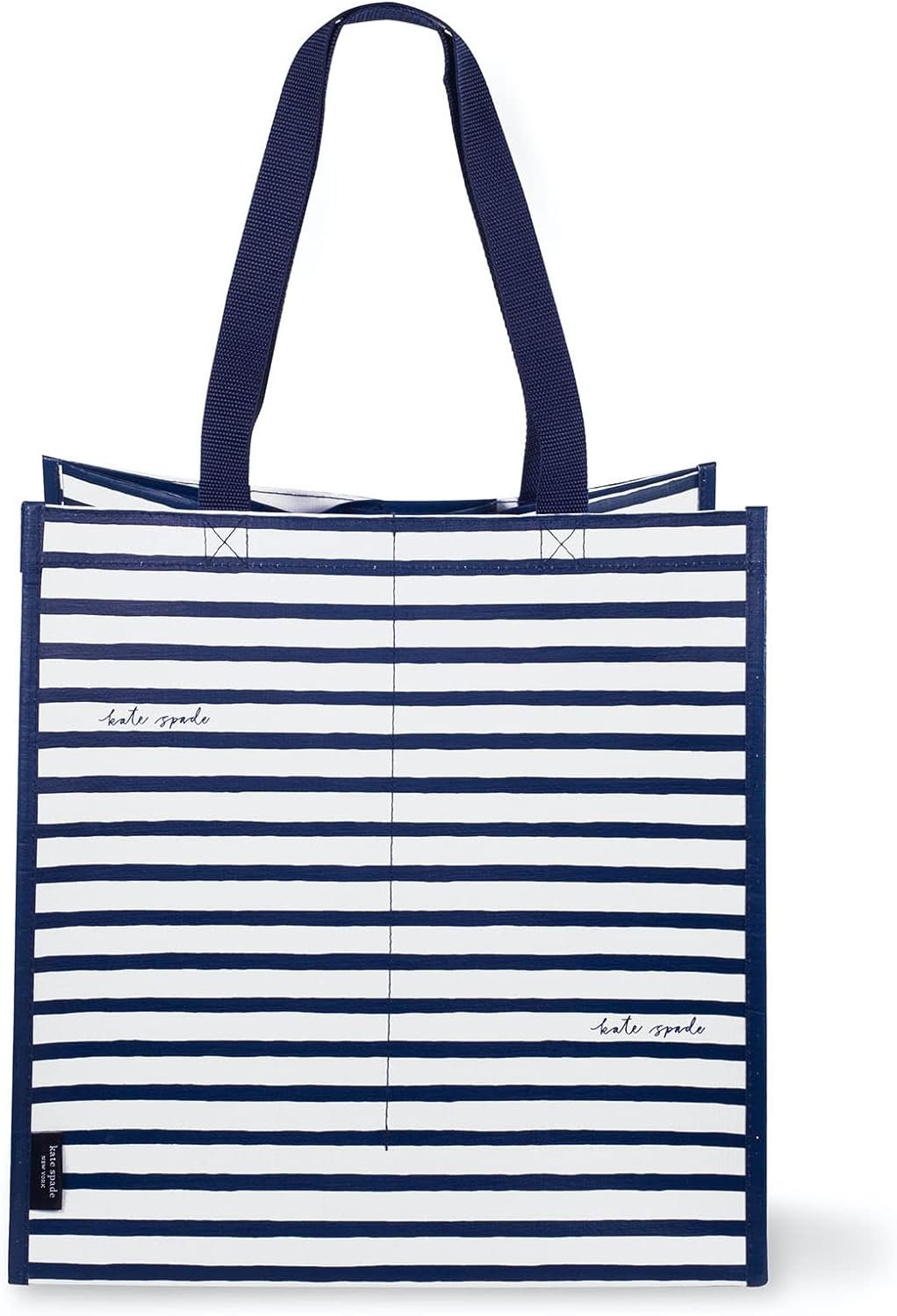 Kate Spade New York Reusable Shopping Bag, Grocery Tote with Shoulder Straps, Large Collapsible Tote