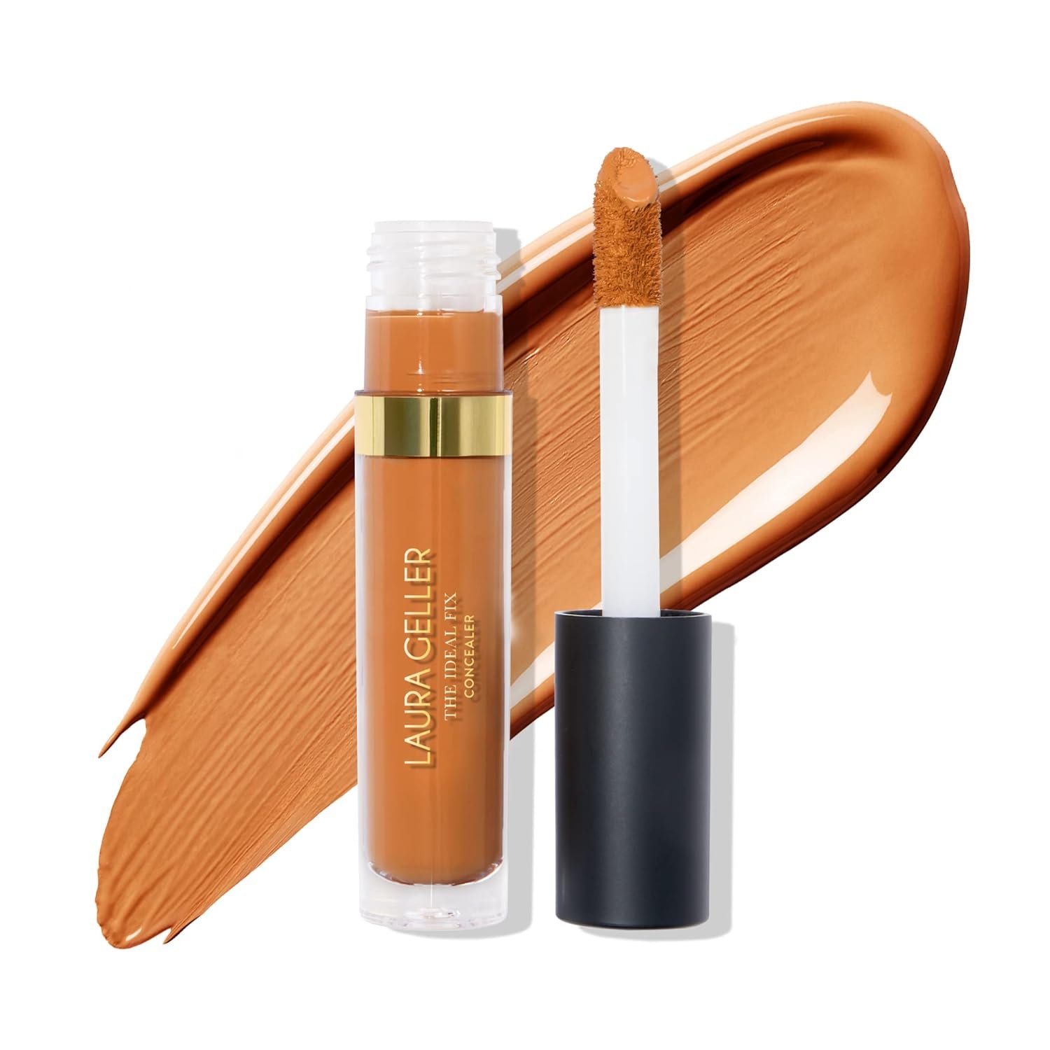 LAURA GELLER NEW YORK The Ideal Fix Concealer - Porcelain - Buildable Medium to Full Coverage Liquid Concealer - Covers Under Eye Dark Circles  Blemishes - Long-Lasting