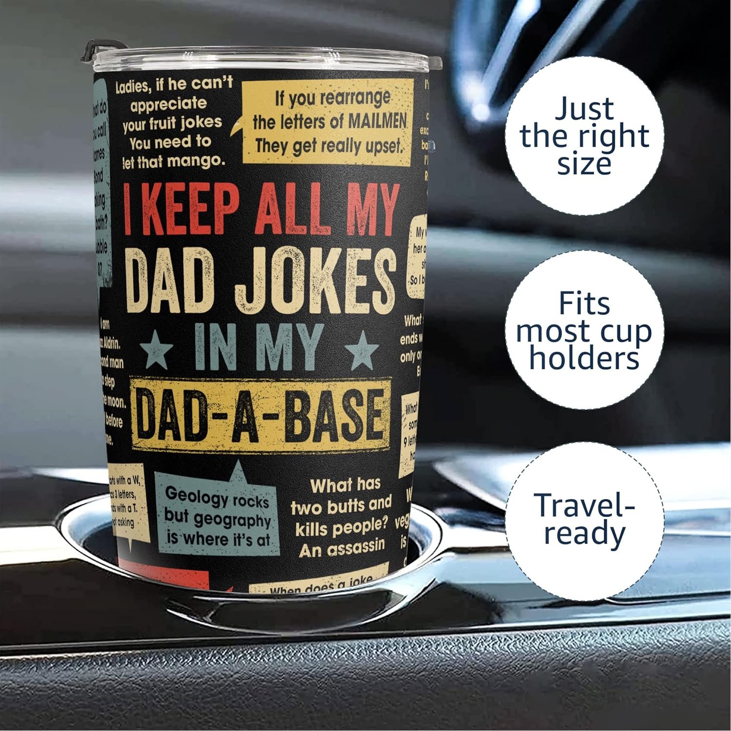 Macorner Gift For Dad - Stainless Steel Tumbler 20oz - Dad Joke Birthday Gift for Dad Men Gift - Fathers Day Gift From Daughter Son Wife - Funny Christmas Gift For Men Dad Stepdad Bonus Dad Uncle