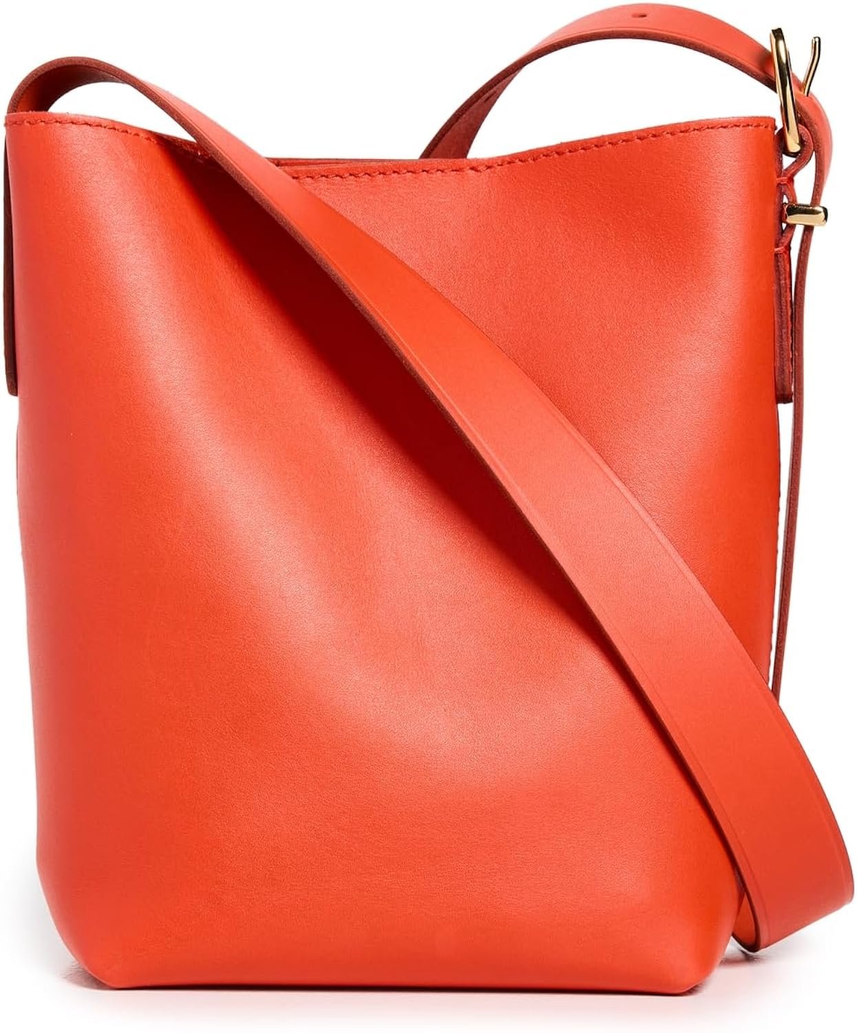 Madewell Womens The Essential Mini Bucket Tote in Leather
