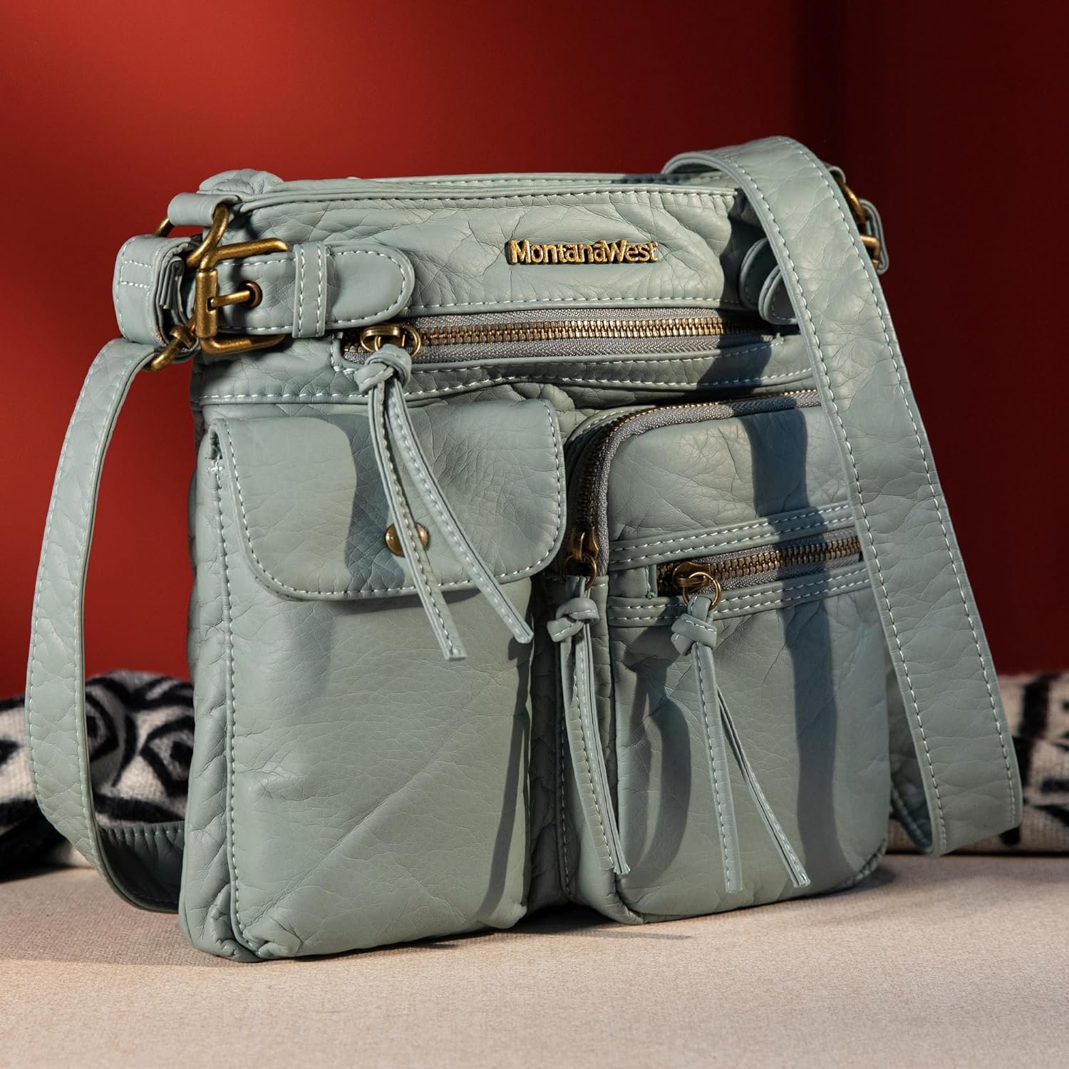 Montana West Crossbody Bag for Women Multi Pocket Shoulder Bags Medium Travel Purses Ultra Soft Washed Leather
