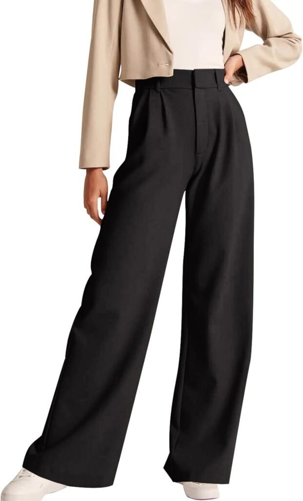 NIMIN High Waisted Work Pants for Women Business Casual Office Dress Pants Trousers with Pockets 2024 Summer Outfits