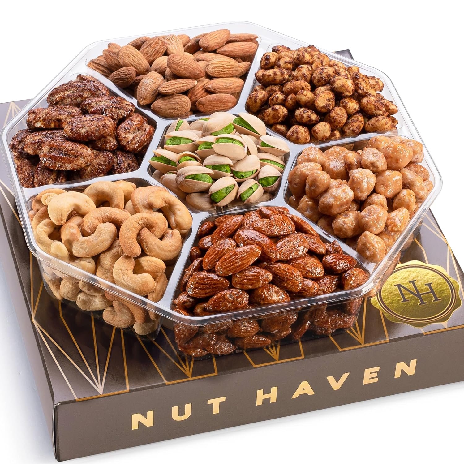 Nuts Gift Basket - Assortment Of Sweet  Roasted Salted Gourmet Nuts - Assorted Food Gift Box for Christmas, Thanksgiving, Fathers Day, Mothers Day, Sympathy, Family, Men  Women