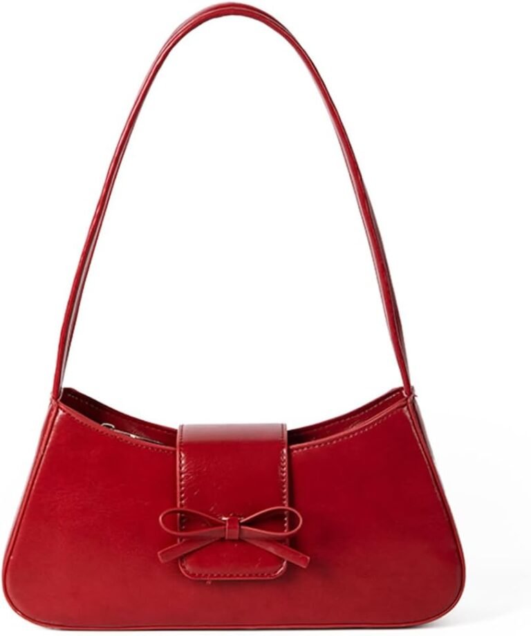 red shoulder bag coquette bow purse for women y2k hobo handbags trendy clutch red purse vegan leather y2k underarm bag