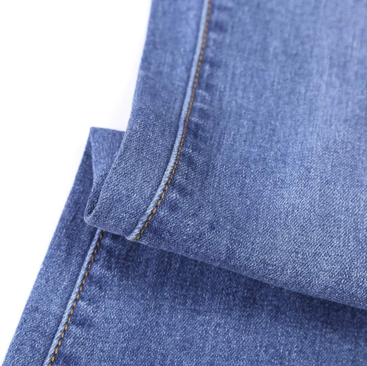 Sidefeel Women Flare Jeans Bell Bottom Mid Rise Fitted Denim Pants Medium Blue Size 8