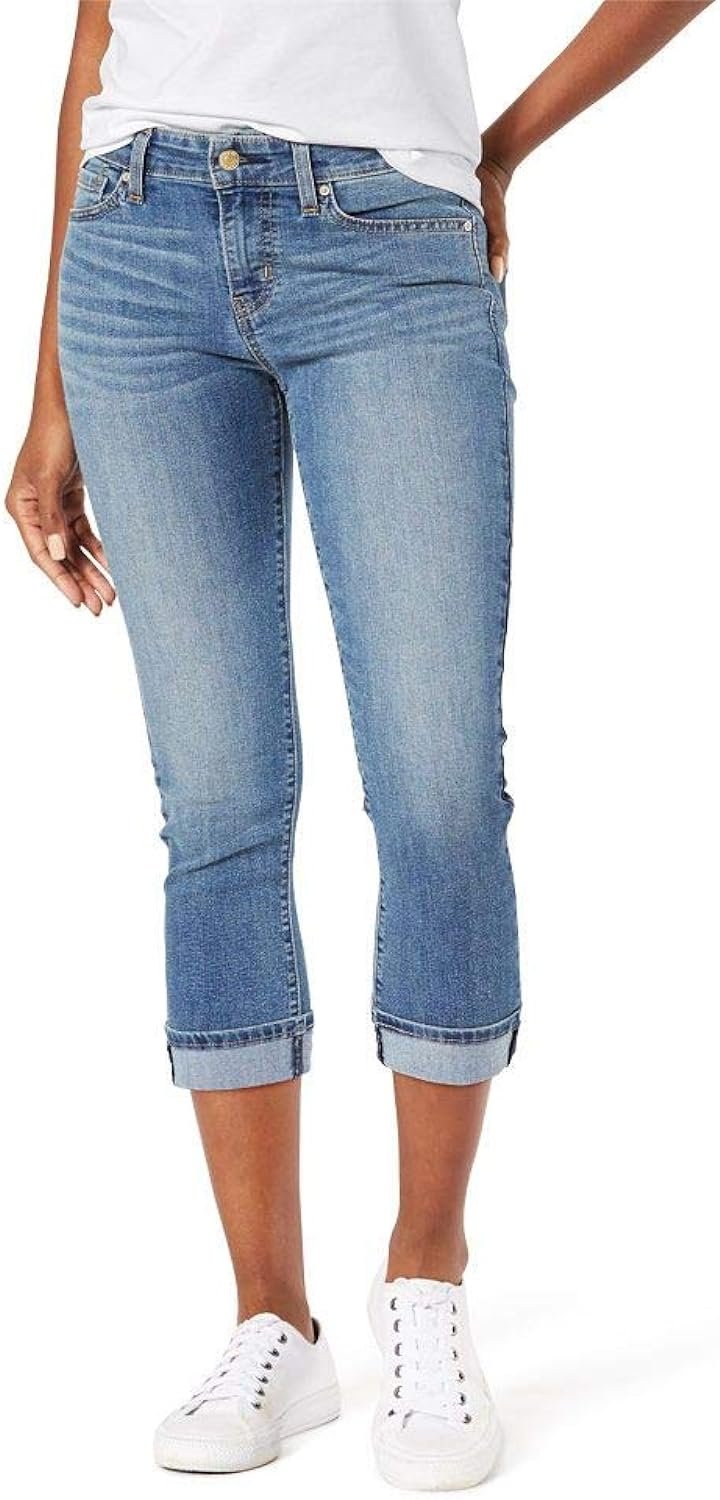 Signature by Levi Strauss  Co. Gold Womens Mid-Rise Slim Fit Capris (Available in Plus Size)