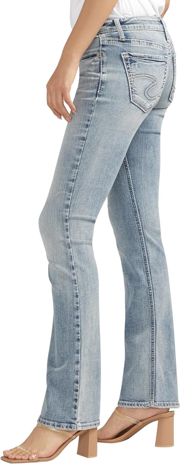 Silver Jeans Co. Womens Tuesday Low Rise Slim Bootcut Jeans
