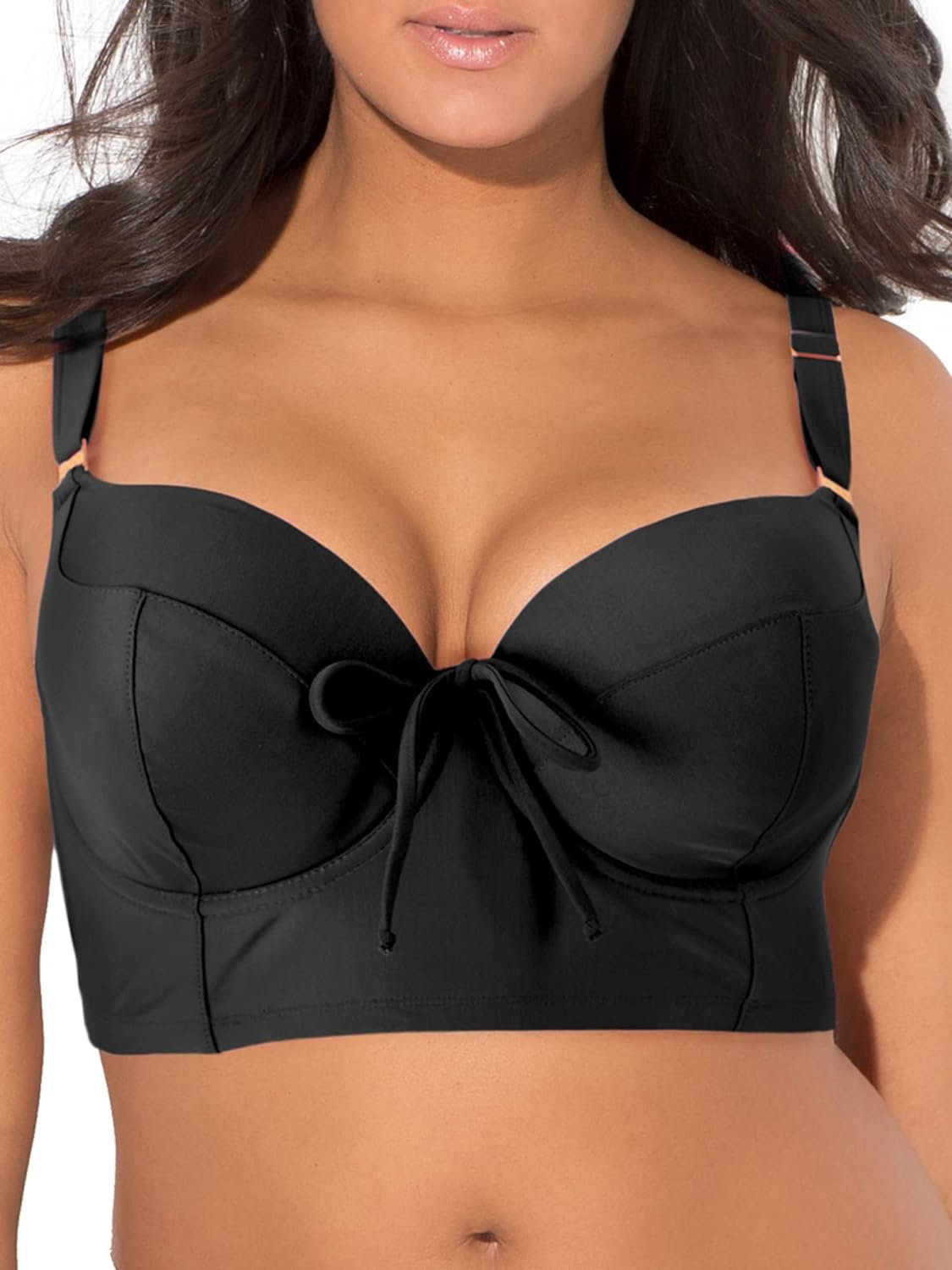Smart  Sexy Womens Plus-Size Long Lined Underwire Bikini Top