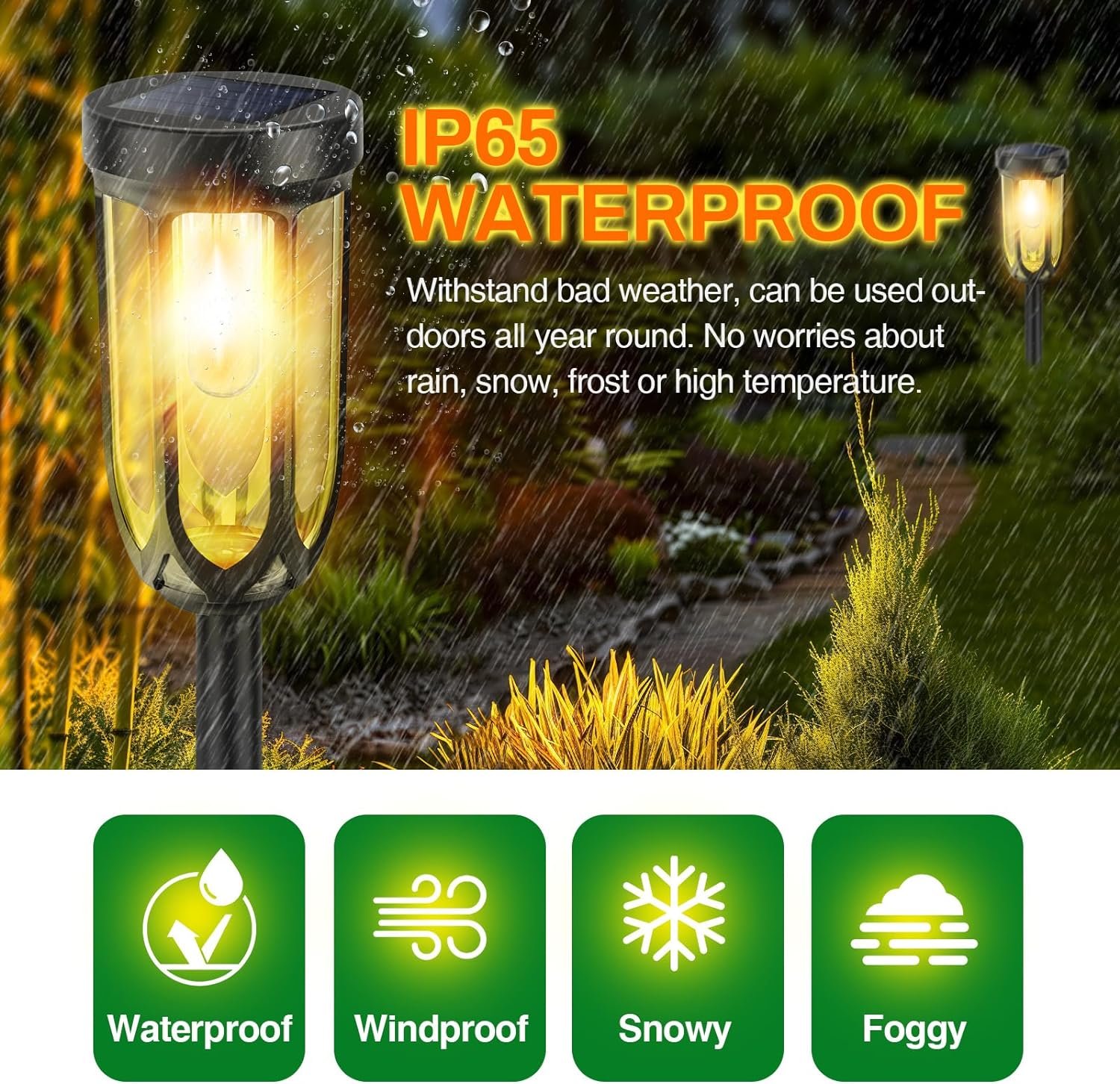 Solar Pathway Lights Outdoor, Bright Solar Lights Outdoor Waterproof IP65, Auto On/Off Solar Lights for Outside, LED Solar Garden Lights Landscape Lighting for Walkway Lawn Yard (8 Pack)