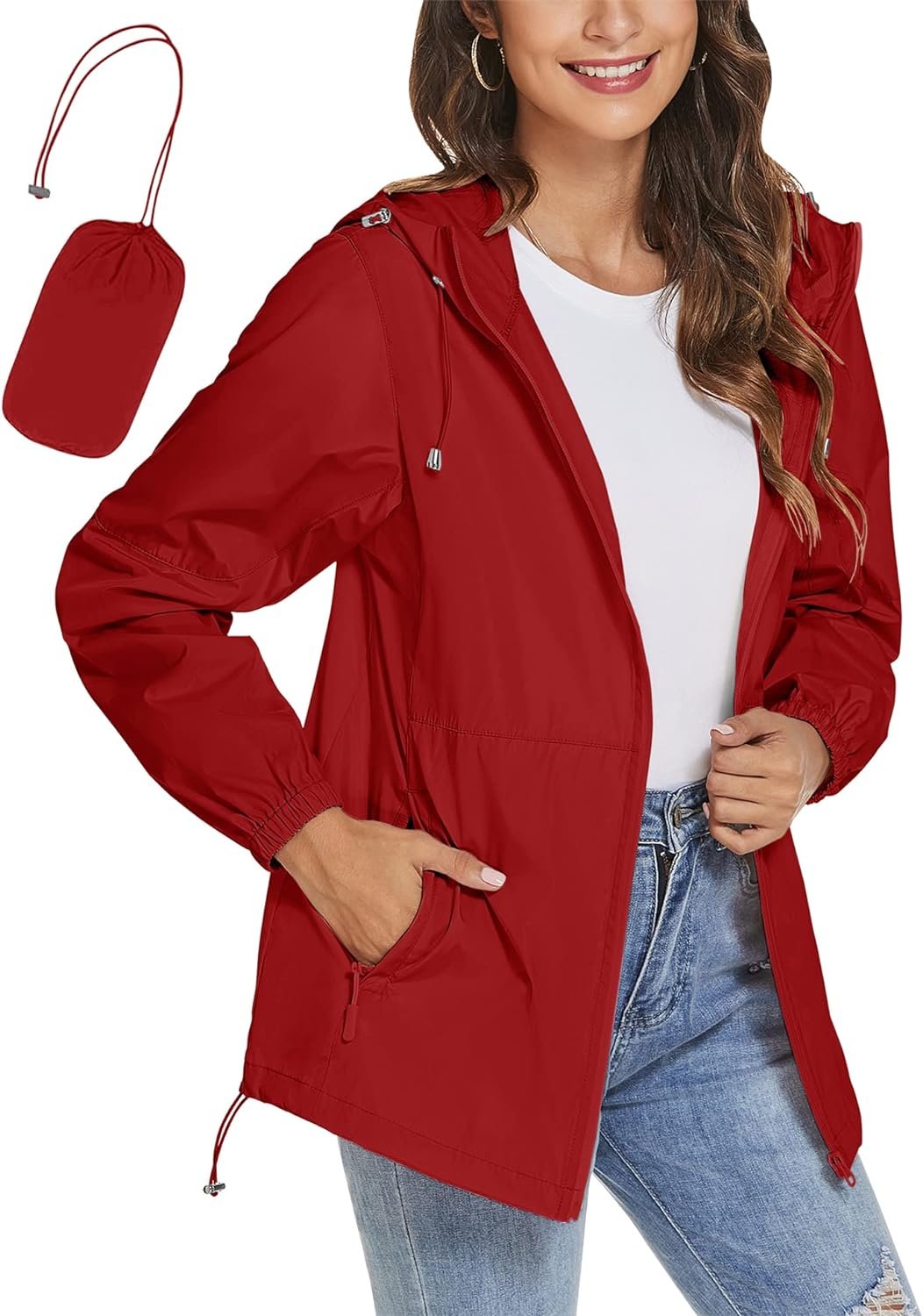 TCOT Womens Rain Jackets Waterproof Windbreaker Jackets lightweight Portable Rain Coat
