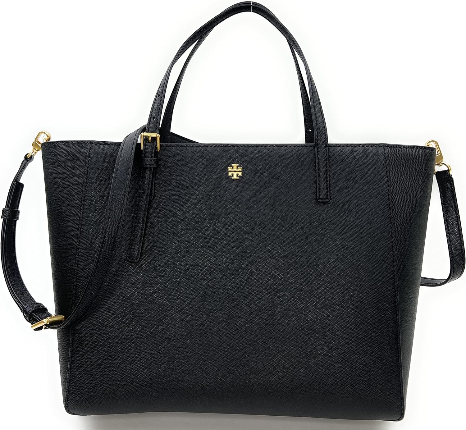 Tory Burch Emerson Leather Womens Tote (Black)
