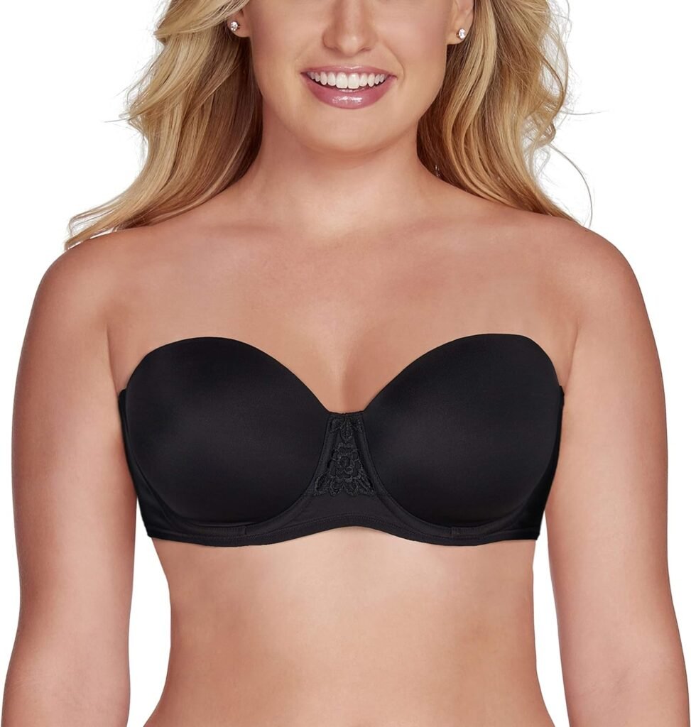Vanity Fair Womens Beauty Back Smoothing Strapless Bra, 4-Way Stretch Fabric, Lightly Lined Cups Up to H