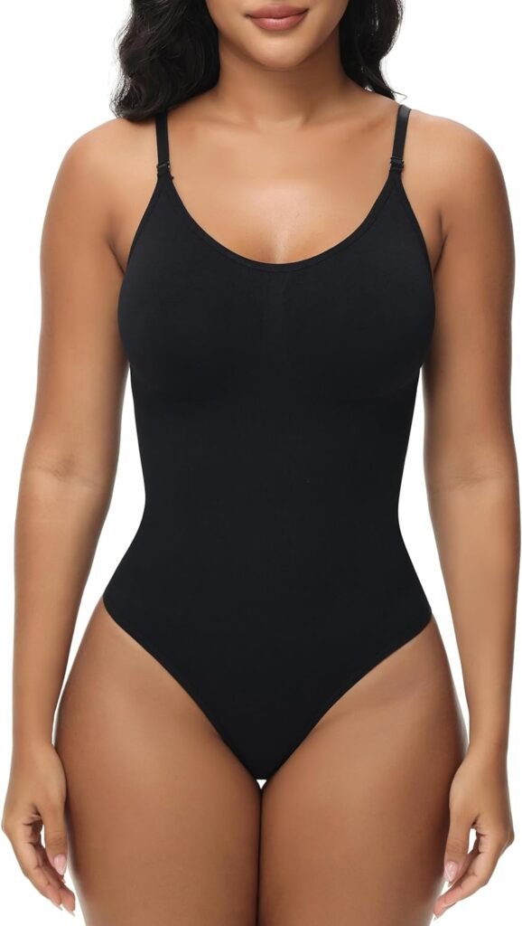 VIHTVIWE Bodysuit for Women Tummy Control Shapewear Body Shaper Seamless Spaghetti Strap Leotards