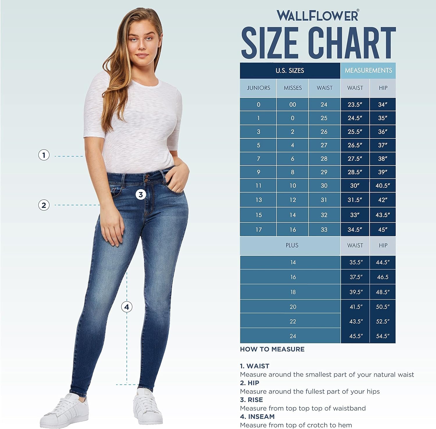 WallFlower Womens Luscious Curvy Bootcut Mid-Rise Insta Stretch Juniors Jeans (Standard and Plus)
