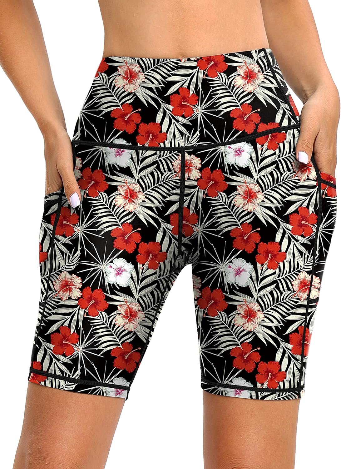 Womens 5/7/9 Swim Shorts UPF 50+ High Waisted Board Shorts with Pockets Liner Quick Dry Swimsuit Bottoms