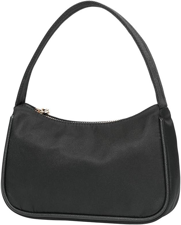yonben womens shoulder bag purse black nylon waterproof shoulder handbag lightweight stylish